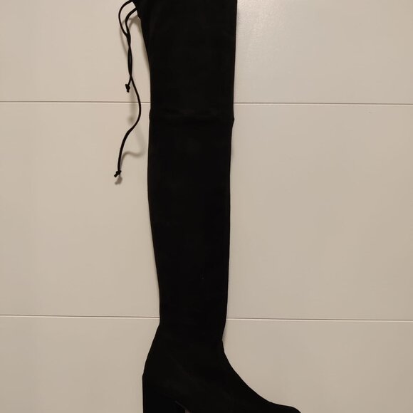 Stuart Weitzman TIELAND Black Suede Boots - Picture 4 of 7